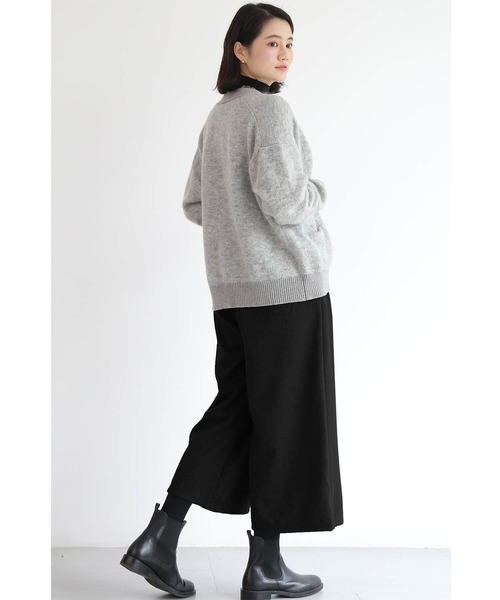 Cinderella(シンデレラ)の「カジュアル ボトムス レディース ワイドパンツ パンツ ズボン クロップド丈 クロップドパンツ ブラック グレー(その他パンツ・レディース・ブラック/グレー・MEDIUM/LARGE/XX-LARGE/XXX-LARGE/X-LARGE)」の11枚目の写真