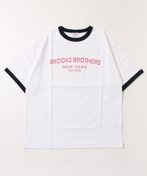 BROOKS BROTHERS（ブルックスブラザーズ）の「◆オンラインショップ限定◆コットン ロゴプリント リンガーＴシャツ（Tシャツ/カットソー・メンズ・グリーン/ピンク/ブルー・LARGE/MEDIUM/SMALL/X-LARGE）」の17枚目の写真