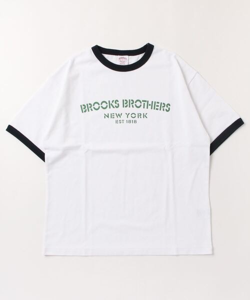 BROOKS BROTHERS（ブルックスブラザーズ）の「◆オンラインショップ限定◆コットン ロゴプリント リンガーＴシャツ（Tシャツ/カットソー・メンズ・グリーン/ピンク/ブルー・LARGE/MEDIUM/SMALL/X-LARGE）」の16枚目の写真