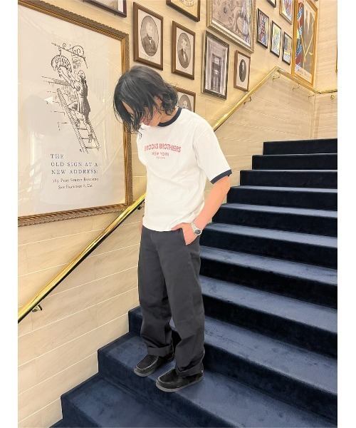 BROOKS BROTHERS（ブルックスブラザーズ）の「◆オンラインショップ限定◆コットン ロゴプリント リンガーＴシャツ（Tシャツ/カットソー・メンズ・グリーン/ピンク/ブルー・LARGE/MEDIUM/SMALL/X-LARGE）」の10枚目の写真