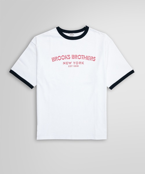 BROOKS BROTHERS（ブルックスブラザーズ）の「◆オンラインショップ限定◆コットン ロゴプリント リンガーＴシャツ（Tシャツ/カットソー・メンズ・グリーン/ピンク/ブルー・LARGE/MEDIUM/SMALL/X-LARGE）」の7枚目の写真