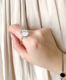 THEATER（シアター）の「サークルデザインフラットストーントップシルバーリング（リング）」