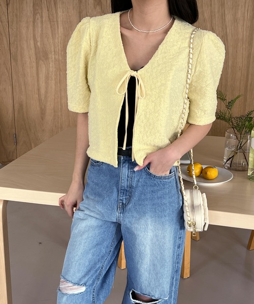 by muni:r(バイ ムニール)の「ダメージカットワイドデニム(デニムパンツ・レディース・ブルー・SMALL/MEDIUM)」の20枚目の写真