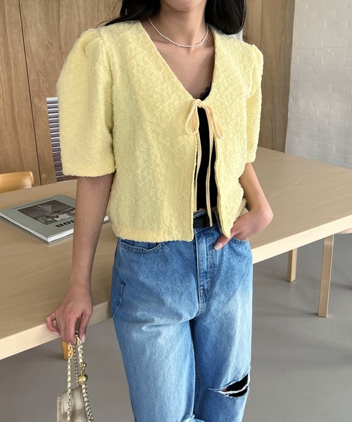 by muni:r(バイ ムニール)の「ダメージカットワイドデニム(デニムパンツ・レディース・ブルー・SMALL/MEDIUM)」の11枚目の写真