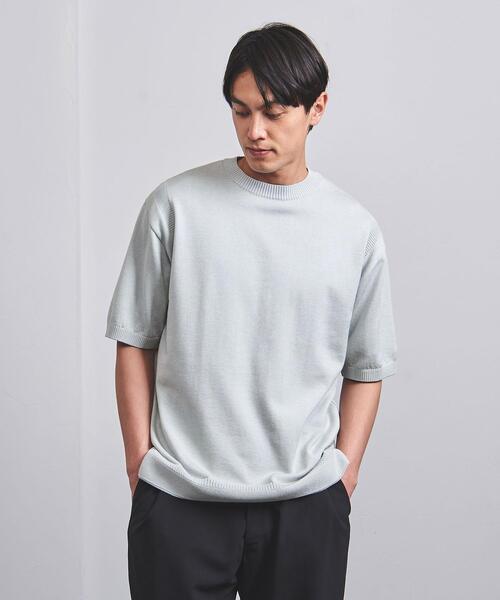 クルチアーニ★未使用タグ付★クルーネックショートスリーブニット★グレー UNITED ARROWS（ユナイテッドアローズ）の「ガンジーニット