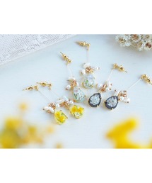 【Riko】淡水パール×小粒ドロップピアス(MA)