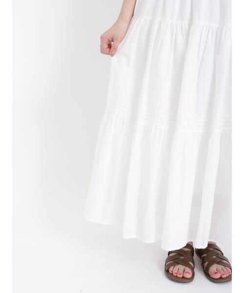 Samansa Mos2（サマンサ モスモス）の「ティアードスカート（スカート・レディース・ブラック/オフホワイト/サックスブルー・F）」の5枚目の写真