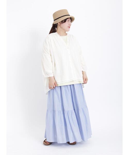 Samansa Mos2（サマンサ モスモス）の「ティアードスカート（スカート・レディース・ブラック/オフホワイト/サックスブルー・F）」の21枚目の写真