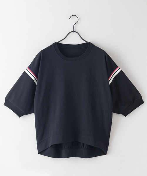 fort point(フォーポイント)の「【FORT POINT/フォートポイント】 袖ラインでシンプル×個性的 ライン入りプルオーバー バルーン袖(Tシャツ/カットソー・レディース・ブラック/アイボリー/グリーン・MEDIUM)」の22枚目の写真