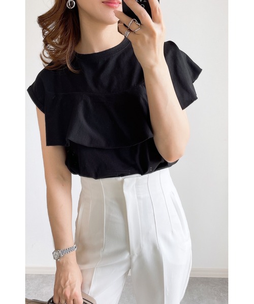 最終値下げ♡新品♡フリルカットソー セール】マルチフリルカットソー【取り外し可能/洗える】（T