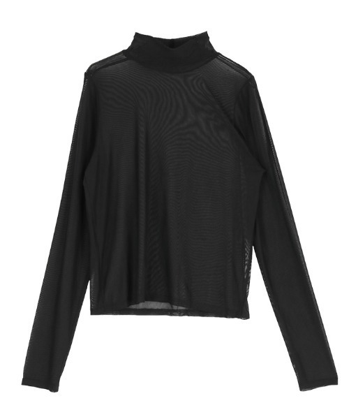 UR'S（ユアーズ）の「ﾌｨﾝｶﾞｰﾎｰﾙ付ｼｱｰﾊｲﾈｯｸﾌﾟﾙｵｰﾊﾞｰ（Tシャツ/カットソー・レディース・ダークネイビー/ライトグレー/ホワイト/ブラック・L/S/M）」の7枚目の写真