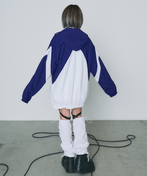 WEGO（ウィゴー）の「WEGO/【一部店限定】ストリングウィンドブレーカー（ナイロンジャケット・レディース・ブルー・FREE）」の5枚目の写真