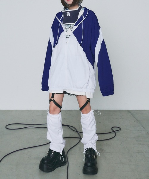 WEGO（ウィゴー）の「WEGO/【一部店限定】ストリングウィンドブレーカー（ナイロンジャケット・レディース・ブルー・FREE）」の6枚目の写真