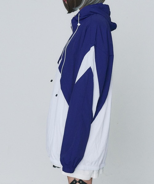 WEGO（ウィゴー）の「WEGO/【一部店限定】ストリングウィンドブレーカー（ナイロンジャケット・レディース・ブルー・FREE）」の8枚目の写真