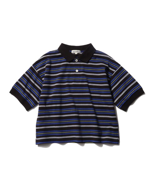 SHOO・LA・RUE(シューラルー)の「◆【110-140cm】五分袖BIGポロシャツ(ポロシャツ・キッズ・アイボリー系2/ブラック系2・13/14/11/12)」の2枚目の写真