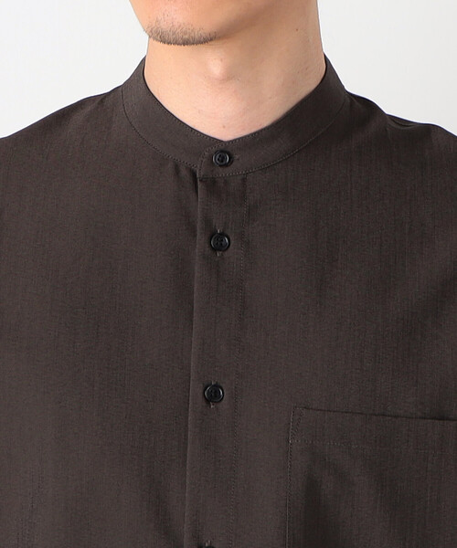 COMME CA ISM(コムサイズム)の「【セットアップ対応】 ウォッシャブル ウールライク 羽織 バンドカラーシャツ(シャツ/ブラウス・メンズ・ブラック/ホワイト/ダークブラウン・SMALL/MEDIUM/LARGE)」の16枚目の写真