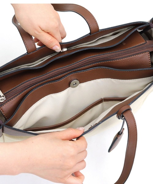 MIAN （ミアン）の「キャンバス2wayビッグトートバッグ（トートバッグ・レディース・ブラック/グリーン/ブラウン・FREE）」の18枚目の写真