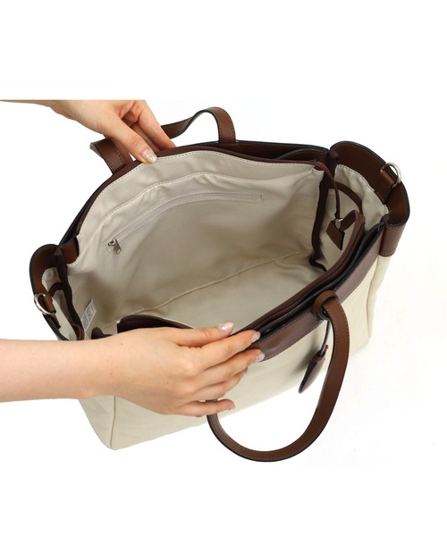 MIAN （ミアン）の「キャンバス2wayビッグトートバッグ（トートバッグ・レディース・ブラック/グリーン/ブラウン・FREE）」の19枚目の写真