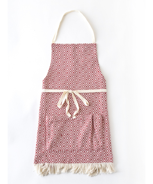 recette（ルセット）の「柄織りエプロン[apron]（エプロン・レディース・ネイビー/レッド・FREE）」の2枚目の写真