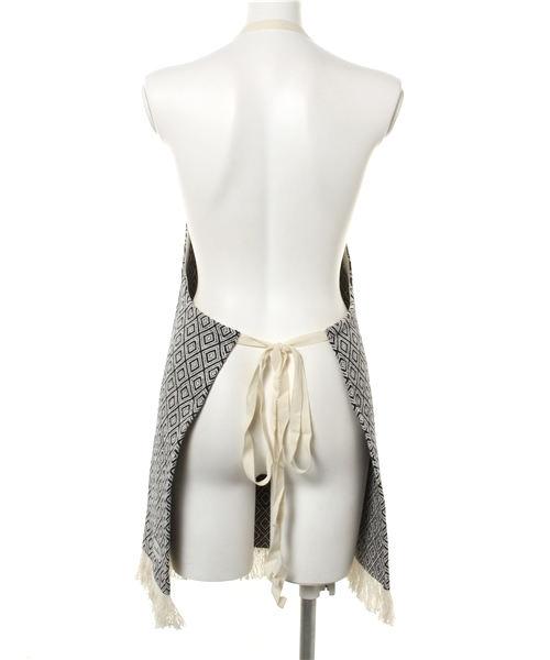 recette（ルセット）の「柄織りエプロン[apron]（エプロン・レディース・ネイビー/レッド・FREE）」の3枚目の写真