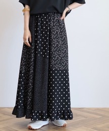 AMERICAN HOLIC | プリントMix裾フリル切り替スカート(スカート)