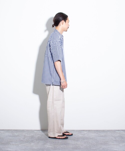 GLOSTER(グロスター)の「【GLOSTER/グロスター】POPギンガムチェック ボタンダウンシャツ(シャツ/ブラウス・メンズ・ブラック/グリーン/ネイビー・S/M/L)」の15枚目の写真