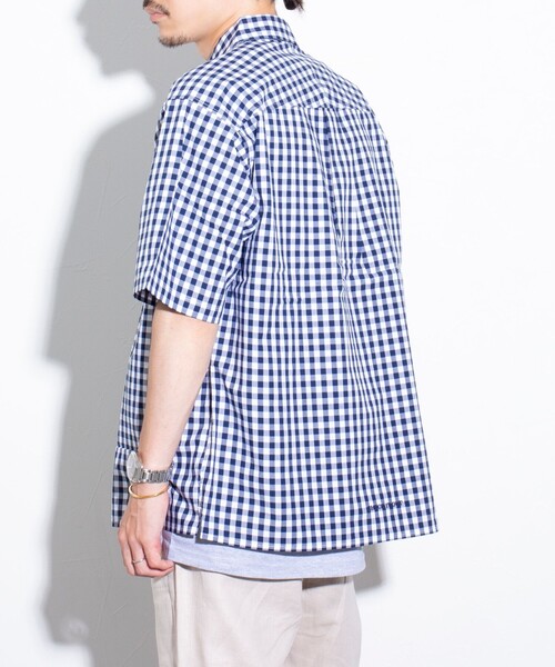 GLOSTER(グロスター)の「【GLOSTER/グロスター】POPギンガムチェック ボタンダウンシャツ(シャツ/ブラウス・メンズ・ブラック/グリーン/ネイビー・S/M/L)」の11枚目の写真