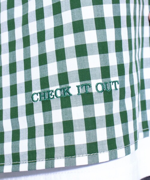 GLOSTER(グロスター)の「【GLOSTER/グロスター】POPギンガムチェック ボタンダウンシャツ(シャツ/ブラウス・メンズ・ブラック/グリーン/ネイビー・S/M/L)」の9枚目の写真