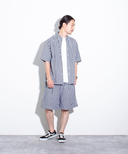 GLOSTER(グロスター)の「【GLOSTER/グロスター】POPギンガムチェック ボタンダウンシャツ(シャツ/ブラウス・メンズ・ブラック/グリーン/ネイビー・S/M/L)」の13枚目の写真