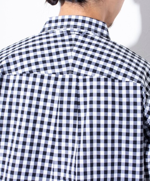 GLOSTER(グロスター)の「【GLOSTER/グロスター】POPギンガムチェック ボタンダウンシャツ(シャツ/ブラウス・メンズ・ブラック/グリーン/ネイビー・S/M/L)」の6枚目の写真
