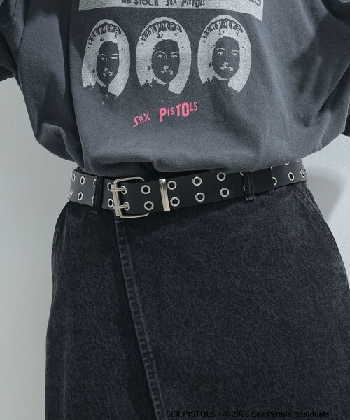 Ray BEAMS(レイビームス)の「Ray BEAMS / アイレット レザー ベルト(ベルト・レディース・ブラック・ONE SIZE)」の1枚目の写真