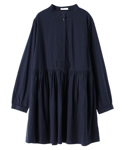 CRAFT STANDARD BOUTIQUE(クラフトスタンダードブティック)の「ウエスト切替ギャザーチュニック(チュニック・レディース・オフホワイト/ネイビー・FREE)」の22枚目の写真