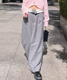 FREE'S MART | ◆ウエストベルト折り返しタックワイドパンツ(スラックス)