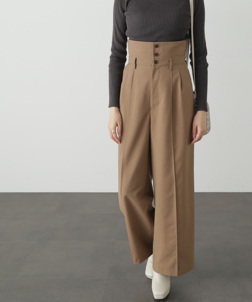 FREE'S MART（フリーズマート）の「◇ウエストベルト折り返しタック