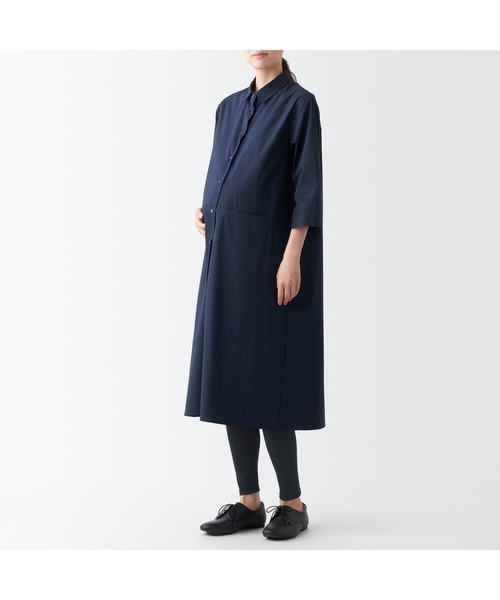 無印良品（ムジルシリョウヒン）の「ストレッチリブ編み　腹巻つきレギンス（十分丈）（マタニティウェア/グッズ・レディース・ダークブラウン系/ブラック・L/S/M/XL）」の15枚目の写真