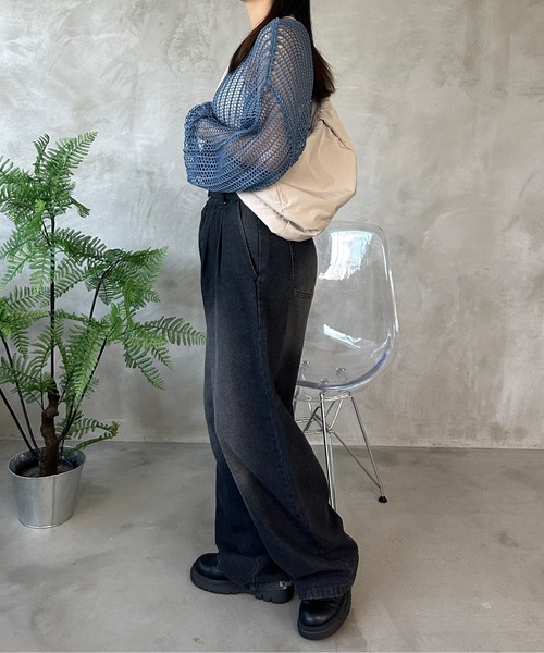 kutir(クティール)の「透かし編みメッシュニット(ニット/セーター・レディース・アイボリー/レッド/グリーン/ブルー・FREE)」の8枚目の写真