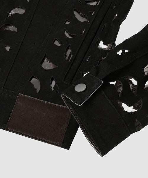 ジャケット・アウター MASU 24SS WINGCUT LEATHER TRUCKER JACKET MASU(エムエーエスユー)のWING-CUT LEATHER TRUCKER JACKET