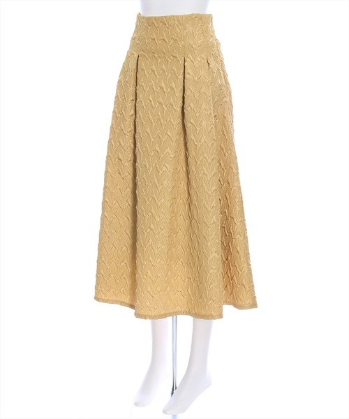 clear（クリア）の「×ブークレフレアスカート[低身長用サイズ有]（スカート・レディース・マスタード/ブラック/グリーン・S/M/XS）」の4枚目の写真