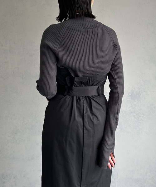 &g'aime（アンジェム）の「【&g'aime】ラグランスリーブリブニットトップス（ニット/セーター・レディース・チャコールグレー/グレイッシュベージュ/グリーン/パープル・FREE）」の16枚目の写真