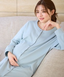 Rosemadame（ローズマダム）の「【セット】ワッフルフェイス裏起毛×スムースパジャマ(産前・産後対応 マタニティ＆授乳服 ルームウェア)（マタニティウェア/グッズ・レディース）」