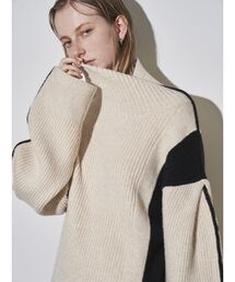 ELENDEEK | バイカラーラインニット(ニット/セーター)