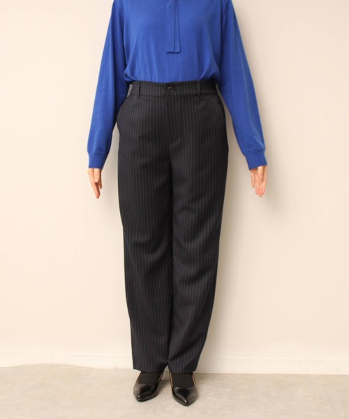 fleur by mint breeze（フルールバイミントブリーズ）の「【L～5L 大きいサイズ】【セットアップ】 ストレート パンツ（その他パンツ・レディース・ネイビー/ブラック・3L/LL/4L/L）」の12枚目の写真