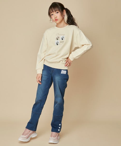 【新品】ジェニィラブ バックリボントレーナー+アルジーチェックスカパン 140 ALGY アルジー オーロラテーププリーツスカート スカート