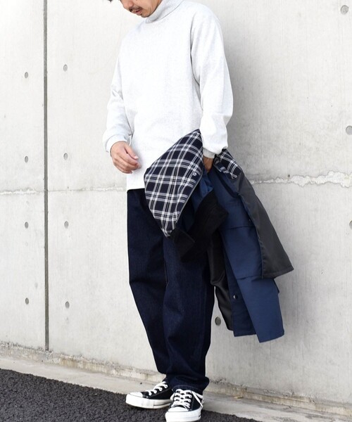 SHIPS any（シップス エニィ）の「SHIPS any: モイスチャーコットン タートルネック ロングスリーブ Tシャツ (ロンT)（Tシャツ/カットソー・メンズ・オリーブ/ライトグレー/ブラック/ホワイト・SMALL/X-LARGE/LARGE/MEDIUM）」の9枚目の写真