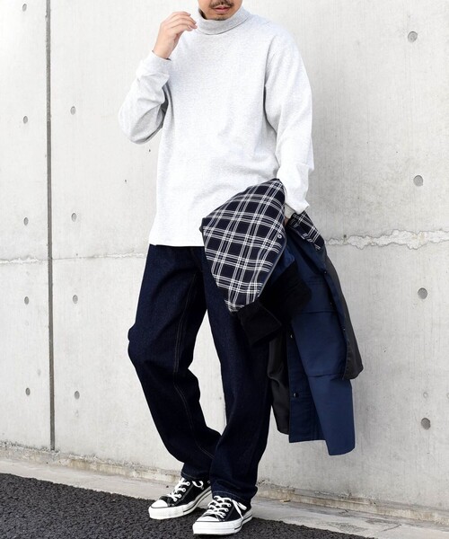 SHIPS any（シップス エニィ）の「SHIPS any: モイスチャーコットン タートルネック ロングスリーブ Tシャツ (ロンT)（Tシャツ/カットソー・メンズ・オリーブ/ライトグレー/ブラック/ホワイト・SMALL/X-LARGE/LARGE/MEDIUM）」の7枚目の写真