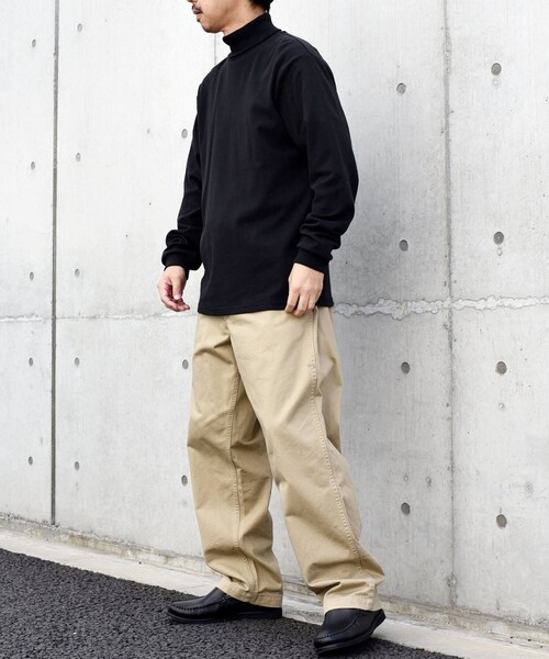 SHIPS any（シップス エニィ）の「SHIPS any: モイスチャーコットン タートルネック ロングスリーブ Tシャツ (ロンT)（Tシャツ/カットソー・メンズ・オリーブ/ライトグレー/ブラック/ホワイト・SMALL/X-LARGE/LARGE/MEDIUM）」の14枚目の写真