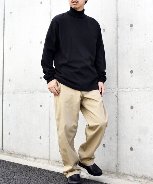 SHIPS any（シップス エニィ）の「SHIPS any: モイスチャーコットン タートルネック ロングスリーブ Tシャツ (ロンT)（Tシャツ/カットソー・メンズ・オリーブ/ライトグレー/ブラック/ホワイト・SMALL/X-LARGE/LARGE/MEDIUM）」の16枚目の写真