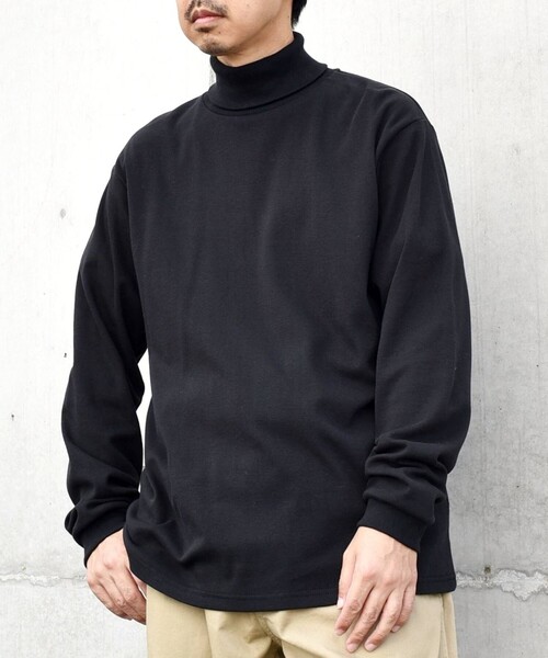 SHIPS any（シップス エニィ）の「SHIPS any: モイスチャーコットン タートルネック ロングスリーブ Tシャツ (ロンT)（Tシャツ/カットソー・メンズ・オリーブ/ライトグレー/ブラック/ホワイト・SMALL/X-LARGE/LARGE/MEDIUM）」の17枚目の写真