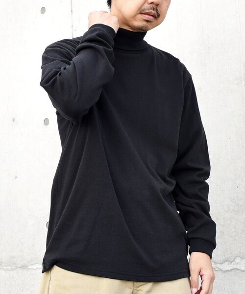 SHIPS any（シップス エニィ）の「SHIPS any: モイスチャーコットン タートルネック ロングスリーブ Tシャツ (ロンT)（Tシャツ/カットソー・メンズ・オリーブ/ライトグレー/ブラック/ホワイト・SMALL/X-LARGE/LARGE/MEDIUM）」の18枚目の写真