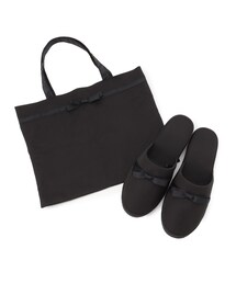 grove（グローブ）の「袋付きグログランリボンスリッパ（ルームシューズ/スリッパ）」